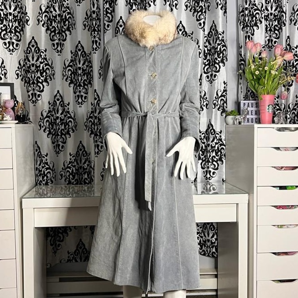 Fur/Leather Trench Coat